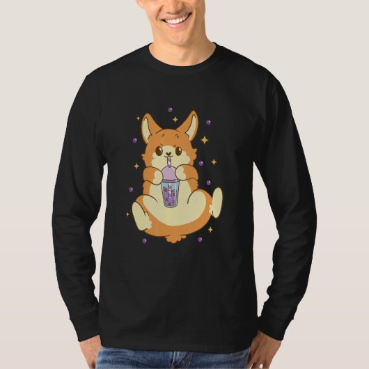 T-shirt Bubble Thé Corgi Ice Café Chien Propriétaire Chien (Devant)