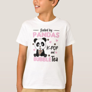 T-shirt Bubble Thé Panda Chocolat K Pop Et Boba