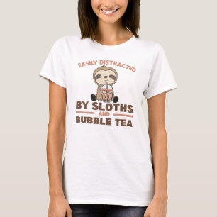 T-shirt Bubble Thé Sloth Chocolat Animaux mignons Boba