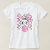 T-shirt Bubblegum Bunny Pâques à la mode; mignon Pastel (Design devant)