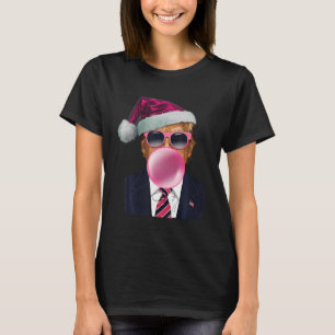 T-shirt Bubblegum Trump souffler bulle gomme Noël rose