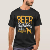 T-shirt Bubbles de bière Boxer Snuggers Chien Chien Chien (Devant)