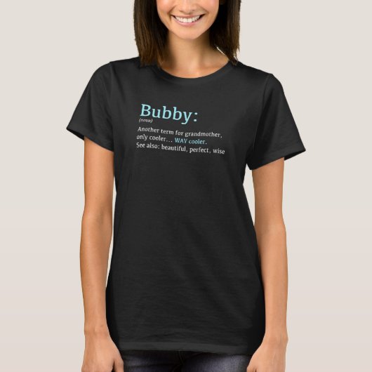 T-shirt Bubby Funny Définition Noun Un autre terme (Devant)