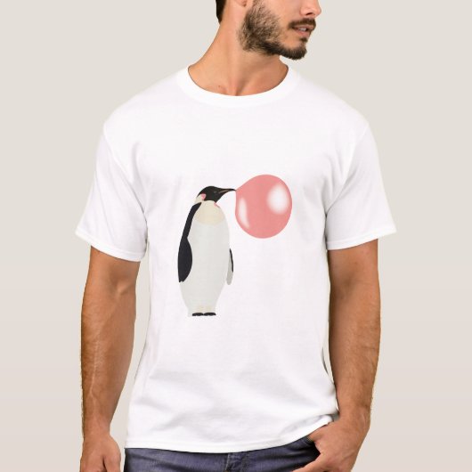 T-shirt Buble Gomme Penguin soufflant bulle (Devant)