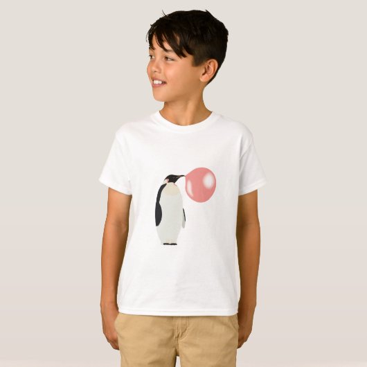 T-shirt Buble Gomme Penguin soufflant bulle (Devant entier)