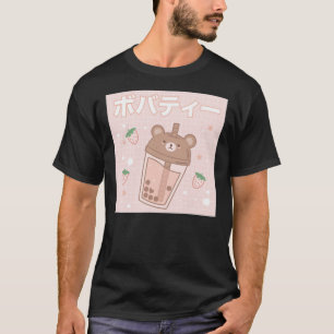 T-shirt Buble Lait Thé Boba Cute Ours Kawaii Esthétique