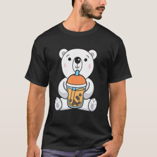 T-shirt Buble Lait Thé Polaire Ours Polaire Cute Ours Pola