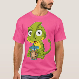 T-shirt Buble Tea Kawaii Chameleon I Boba Tea Otaku Chame