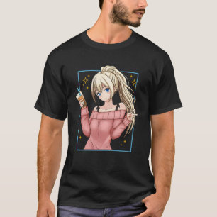 T-shirt Buble Thé Anime Girl Kawaii Japonais