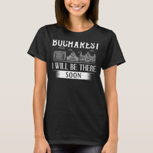 T-shirt Bucarest Roumanie City Skyline Plan Voyage