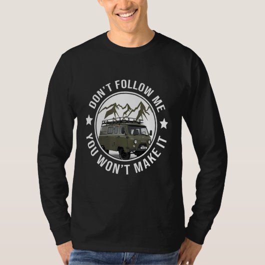 T-shirt Buchanka UAZ 452 Off Road 4x4 Minivan Camping (Devant)