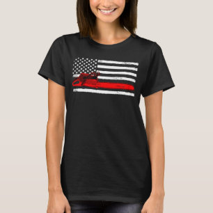 T-shirt Bûcheron Drapeau Américain Patriotique Hommes Femm