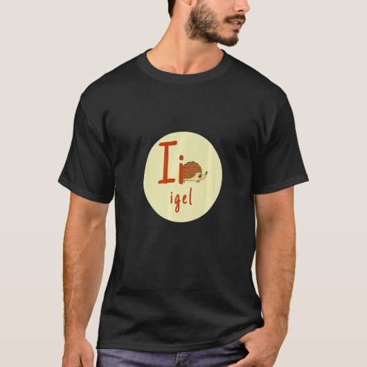 T-shirt Buchstaben des deutschen Alphabets I Igel (Devant)