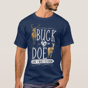 T-shirt Buck And Doe Genre Révéler Bébé Genre Révéler Preg
