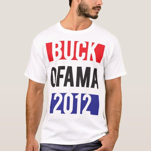 T-shirt Buck Ofama 2012 - RedWhiteBlue (Devant)