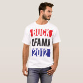 T-shirt Buck Ofama 2012 - RedWhiteBlue (Devant entier)