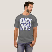 T-shirt Buck Off ! (blanc/bleu immaculé) (Devant entier)