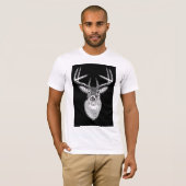 T-shirt Buck on Bold Black White Tail Deer (Devant entier)
