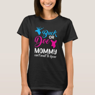 T-shirt Buck Ou Doe Maman Genre Révéler Baby Party Announc