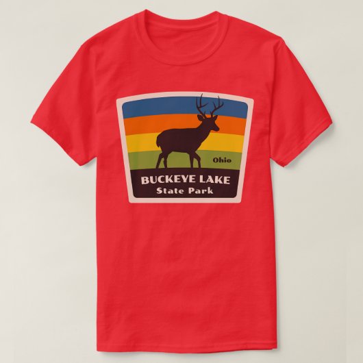 T-shirt Buckeye Lake State Park Ohio Roaming Deer (Design devant)