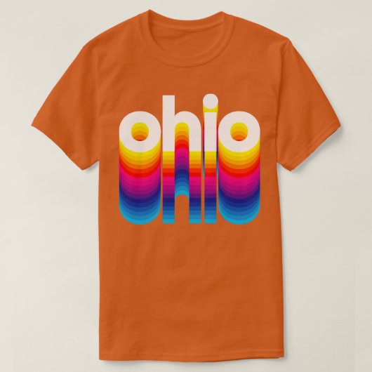 T-shirt Buckeye State Pride Rainbow Design I Love Ohio (Design devant)