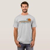 T-shirt Buckroe Beach Virginia Sun Palm Trees (Devant entier)