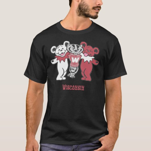 T-shirt Bucky and Bears - University of Wisconsin-Madison (Devant)