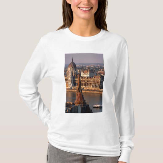 T-shirt Budapest, Hongrie, Danube, Parlement (Devant)