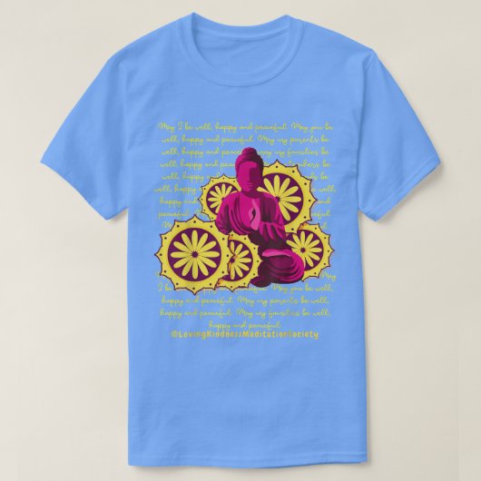 T-shirt Buddha Mandala LovingKindness Metta Blessing Dharm (Design devant)