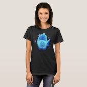 T-shirt Buddha's hand and lotus. Stylized geometric (Devant entier)