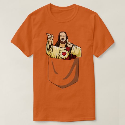 T-shirt Buddy Christ à Pocket (Design devant)