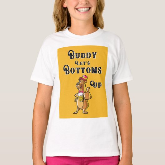 T-shirt Buddy En Bas De La Bière Internationale 4 Août (Devant)