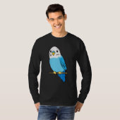 T-shirt Budgie Bird Parakeet Cute Parakeet Blue (Devant entier)