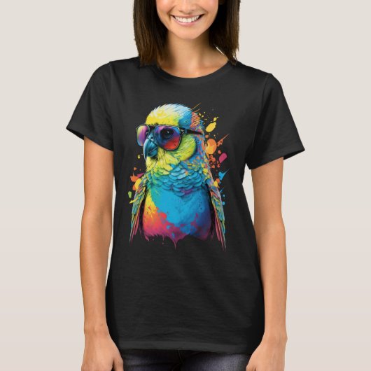 T-shirt Budgie Budgerigar Parakeet Bird  4 (Devant)