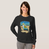 T-shirt Budgie Budgerigar Parakeet Bird Ocean Beach Summer (Devant entier)
