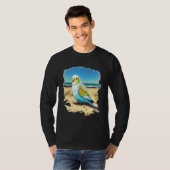 T-shirt Budgie Budgerigar Parakeet Bird Ocean Beach Summer (Devant entier)