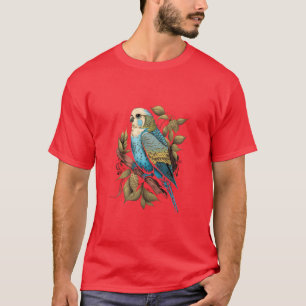 T-shirt Budgie Budgerigar Parakeet Bird Retro Vintage 80s