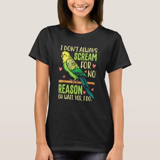 T-shirt Budgie Budgie Bird Budgerigar Bird (Devant)