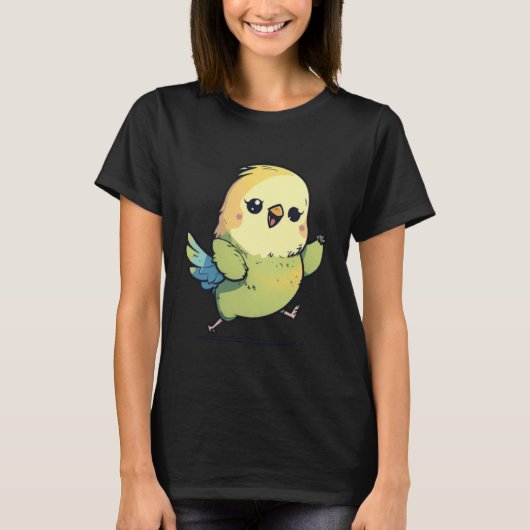 T-shirt Budgie Dabbing Budgerigar Parakeet Bird Dab Dance (Devant)