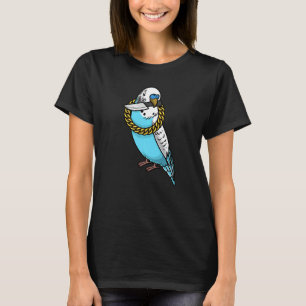 T-shirt Budgie Parrot Budgerigar Oiseau Avec Couteau