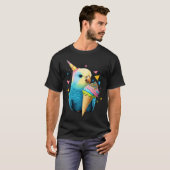 T-shirt Budgie Unicorn Budgerigar Parakeet Bird  1 (Devant entier)