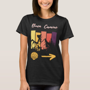 T-shirt Buen Camino Homme Pèlerin Pâque Coquille Arro Jaun