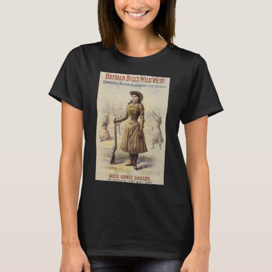 T-shirt Buffalo Bill's Wild West Show avec Annie Oakley (Devant)