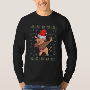 T-shirt Buffalo Bison Chemise de Noël Santa Hat Bison