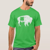 T-shirt Buffalo Bison Shamrock St. Patrick's Day Saint Pad (Devant)
