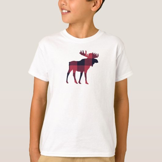 T-shirt Buffalo Check Moose Wilderness Cabine (Devant)