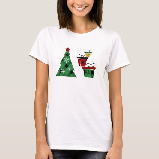 T-shirt Buffalo Check Red Plaid Noël (Devant)