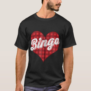 T-shirt Buffalo de Noël Plaid I Love Bingo Cadeau