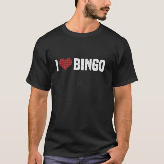 T-shirt Buffalo de Noël Plaid I Love Bingo Cadeau Vintage