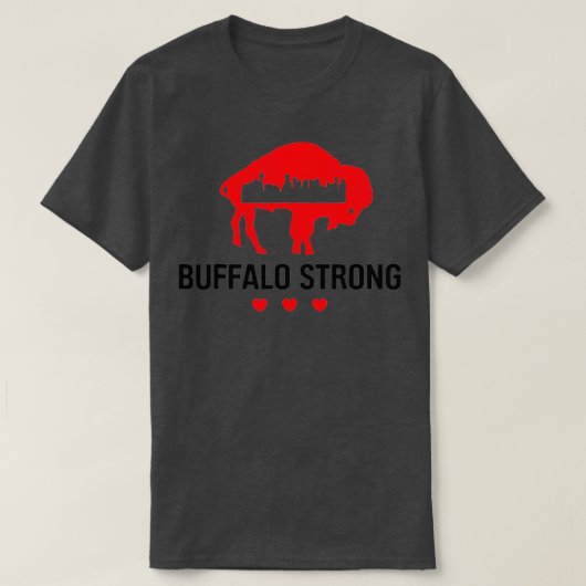 T-shirt Buffalo Forte Prière Pour Buffalo US Drapeau W (Design devant)